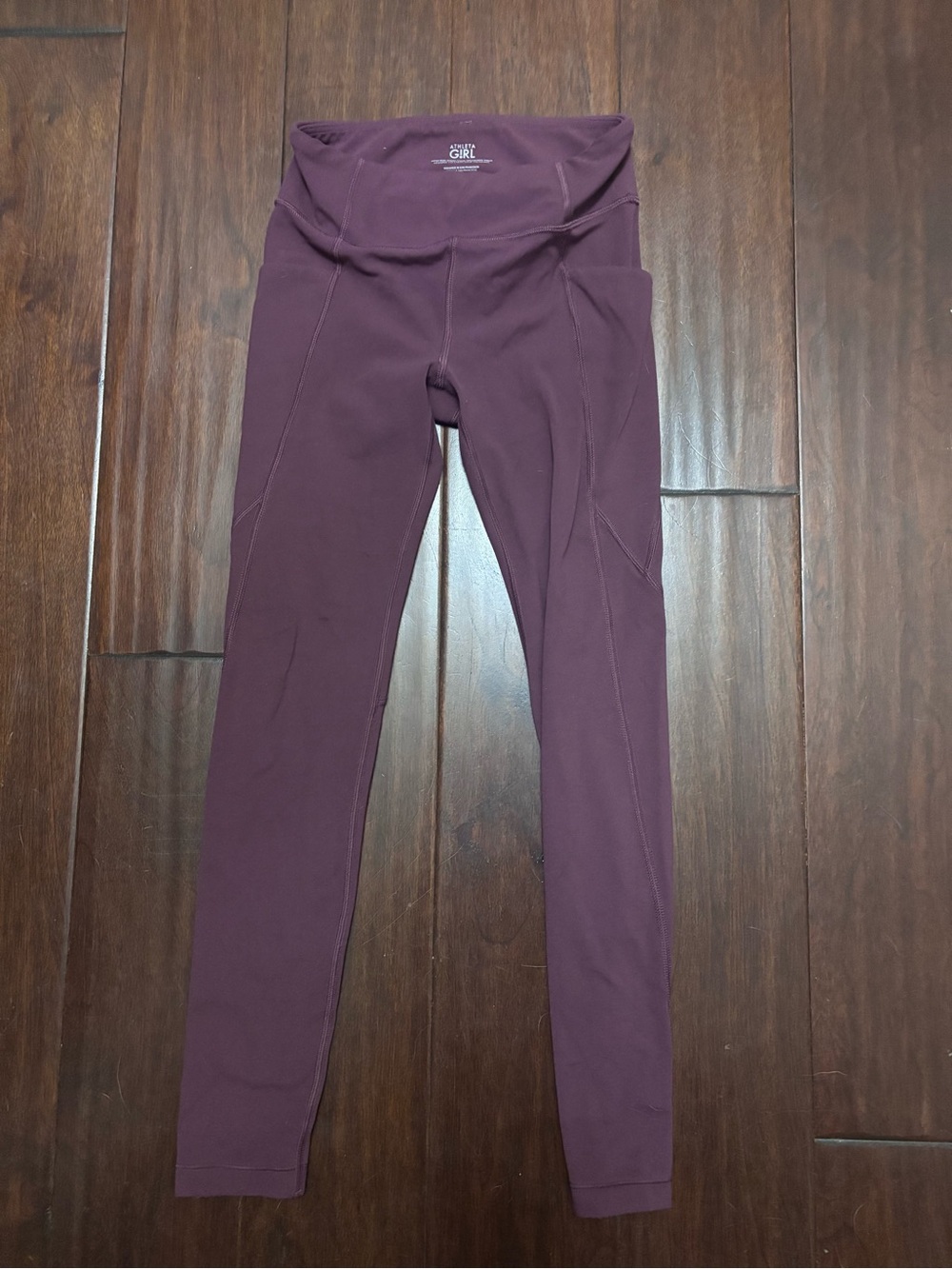 Athleta Girls Maroon/Burgundy High-Rise Active Leggings